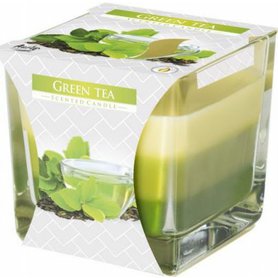 BISPOL svíčka ve skle Tříbarevná Green Tea - až 32 h
