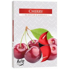 AURA vonné čajové svíčky Cherry 6 ks
