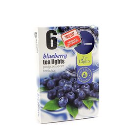 TEA LIGHTS vonné čajové svíčky Blueberry 6 ks