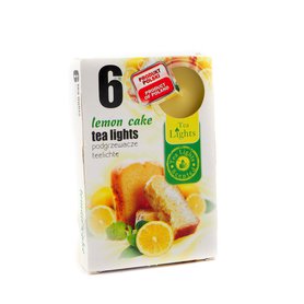 TEA LIGHTS vonné čajové svíčky Lemon Cake 6 ks