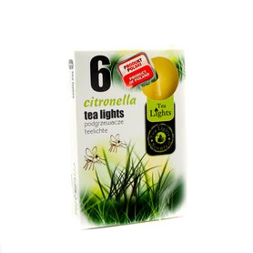 TEA LIGHTS vonné čajové svíčky Citronella 6 ks
