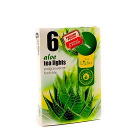 TEA LIGHTS vonné čajové svíčky Aloe 6 ks