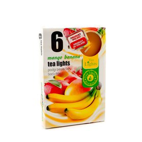 TEA LIGHTS vonné čajové svíčky Mango Banana 6 ks
