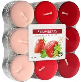 BISPOL vonné čajové svíčky Strawberry 18 ks