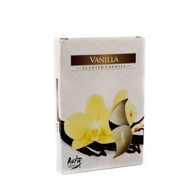 AURA vonné čajové svíčky Vanilla 6 ks