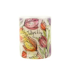 CANDLE-LITE svíčka ve skle Tulips a Ivy 396 g