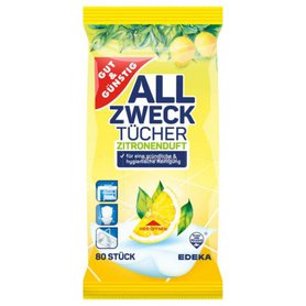 ALLZWECK-TÜCHER Čistící vlhčené ubrousky Citron 80ks