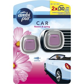 FEBREZE AMBI PUR car Vonné kolíčky do auta Flowers & Spring 2x2 ml