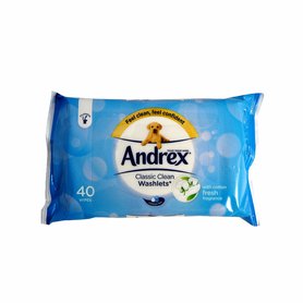 ANDREX Wc ubrousky Clean Wahlets Cotton fresh 40 ks