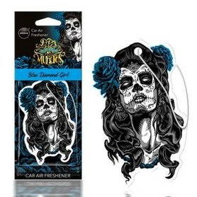 AROMA Papírová visačka Dia de los muertos - Blue diamond girl