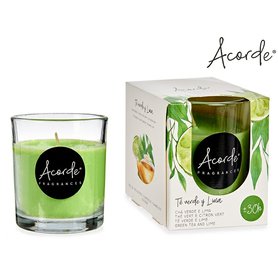 ARTE ACORDE Vonná svíčka ve skle 30h Green tea & Lime 7,3 x 7,3 x 8 cm