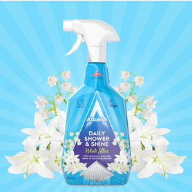 ASTONISH daily shower & shine Čistící sprej na sprchové kouty White lillies 750 ml