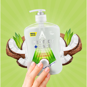 ASTONISH Protect + care Antibakteriální tekuté mýdlo Coconut 650 ml