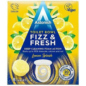 ASTONISH Fizz & Fresh Čistící tablety do WC Lemon splash 8x25g