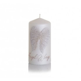 BARTEK CANDLES svíčka válec Angel's Wings 50x100 mm - bílá