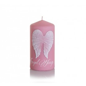 BARTEK CANDLES svíčka válec Angel's Wings 60x130 mm - růžová