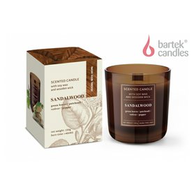 BARTEK CANDLES svíčka s praskajícím dřevěným knotem Sandalwood 150g