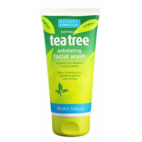 BEAUTY FORMULAS Exfoliační čistící gel na obličej Tea tree 150 ml