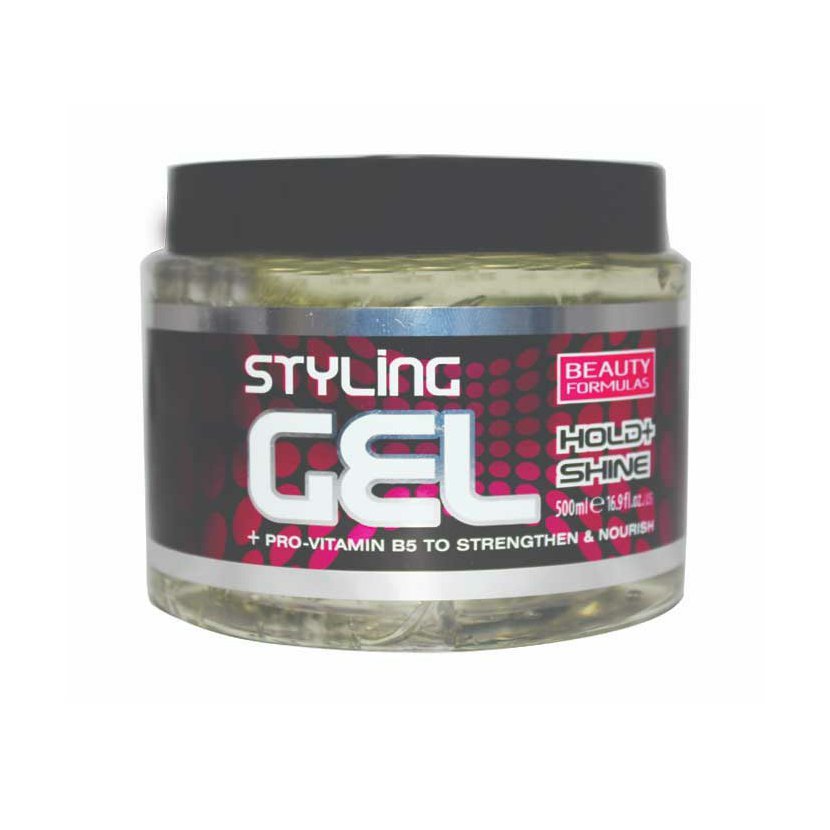 BEAUTY FORMULAS Gel na vlasy Hold + shine 500 ml