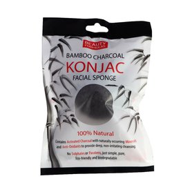 BEAUTY FORMULAS Bamboo Charcoal Konjac Čistící houbička na pleť