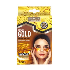 BEAUTY FORMULAS Gold zlaté gelové pásky pod oči s kolagenem 6 párů