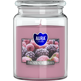 BISPOL AURA svíčka ve skle s víkem 100 h Frozen Berries