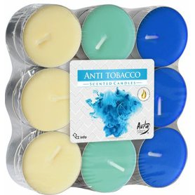 BISPOL vonné čajové svíčky Anti Tobacco 18 ks