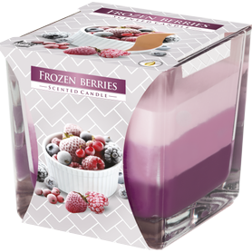 BISPOL svíčka ve skle Tříbarevná Frozen Berries - až 32h