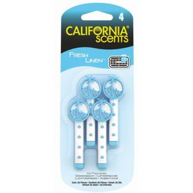 CALIFORNIA SCENTS Vonné kolíčky do auta - palmičky Fresh Linen 4ks