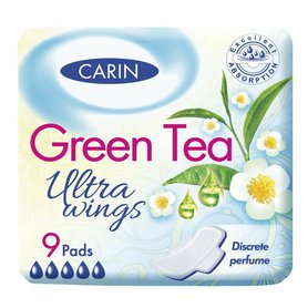 CARIN Vložky Ultra wings Green Tea 9 ks