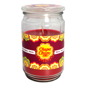 CHUPA CHUPS velká svíčka ve skle Cherry 130h hoření