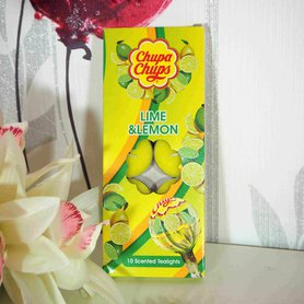 CHUPA CHUPS vonné čajové svíčky Lime & Lemon 10 ks