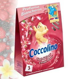COCCOLINO Vonné sáčky Fiori di Tiaré & Frutti Rossi 3 ks