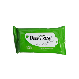 DEEP FRESH Vlhčené ubrousky Classic 15 ks - Zelené