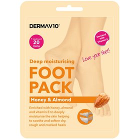 DERMA V10 Maska na nohy Foot pack - Honey & Almond