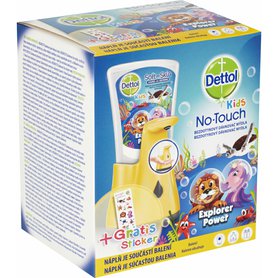 DETTOL Bezdotykový dávkovač mýdla pro děti + náplň a samolepky