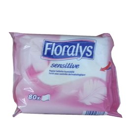 FLORALYS Vlhčený toaletní papír Sensitive 80 ks