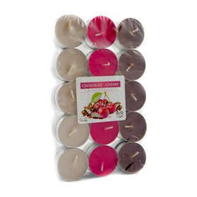 BISPOL vonné čajové svíčky Chocolate - Cherry 30 ks