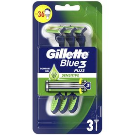 GILLETTE Blue3 Plus Sensitive Holicí strojky 3 ks