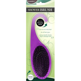 GLAMORIZE Shower Brush Kartáč na vlasy zatočený - fialový