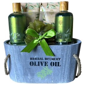 JANETTE BEAUTY Dárková kosmetická sada Herbal bouquet Olive oil 5 ks