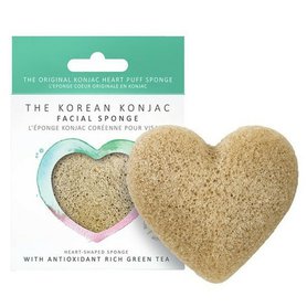The Korean konjac Konjaková houbička ve tvaru srdce - Green tea