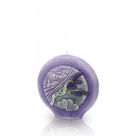 BARTEK CANDLES svíčka Disk 130 mm Lavender Kiss - Fialová