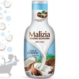 MALIZIA Krémová koupelová a sprchová pěna Coconut milk 1l