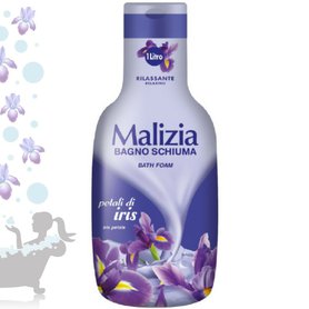 MALIZIA Krémová koupelová a sprchová pěna Iris petals 1l