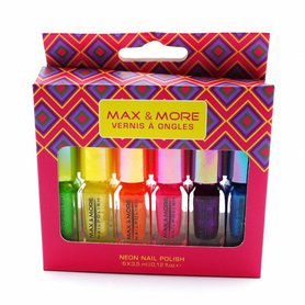 MAX & MORE Neon Sada neonových laků na nehty 6 ks