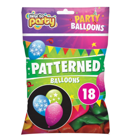 Nafukovací party balonky barevné - potištěné 18 ks