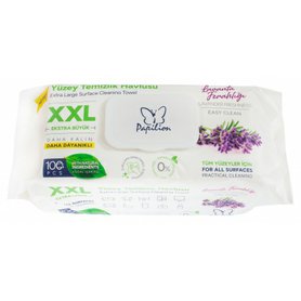 PAPILION Čistící vlhčené ubrousky XXL Lavender 100 ks