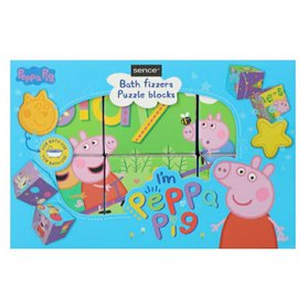 SENCE Sada šumivých bomb do koupele puzzle I'm Peppa Pig 6x45g