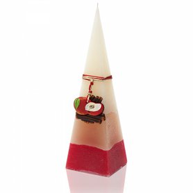 BARTEK CANDLES svíčka pyramida 70x240 mm Rustic Cinnamon with Apple